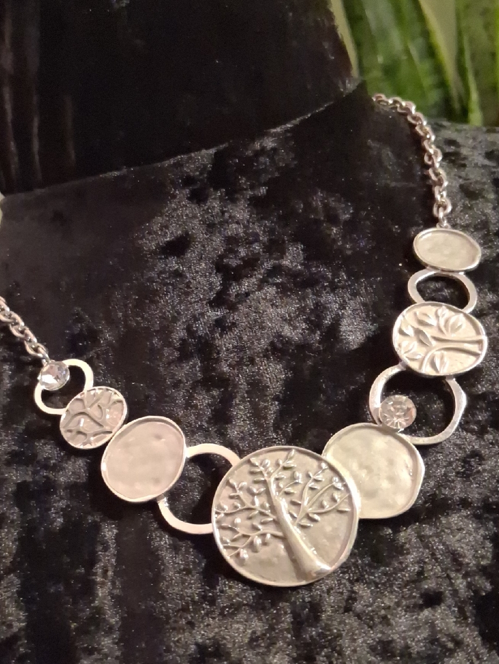 Silver Tree of Life Statement Necklace - Women Jewelry 22 To 24 In Ling